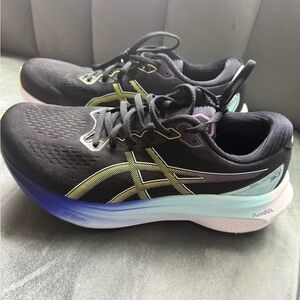 ASICS Women's Black and Blue Running Shoes (Gel Kayano 30)